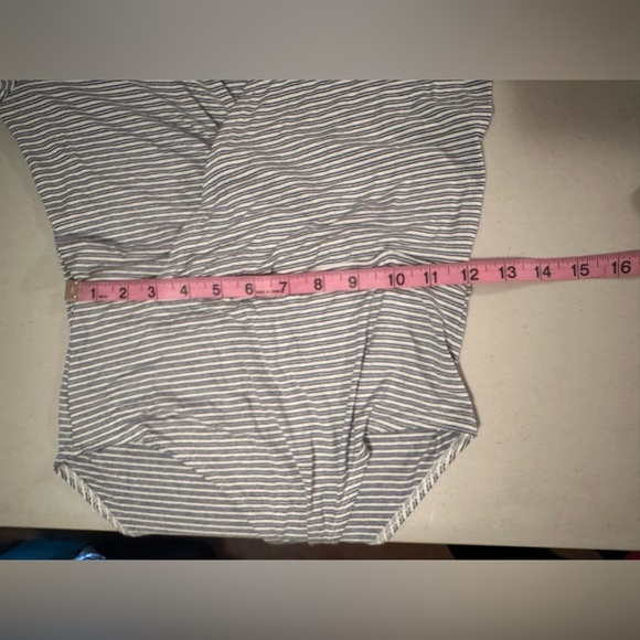 NWT H&M Long Sleeve Wrap Stretch Bodysuit Blue White Striped S - Picture 5 of 8